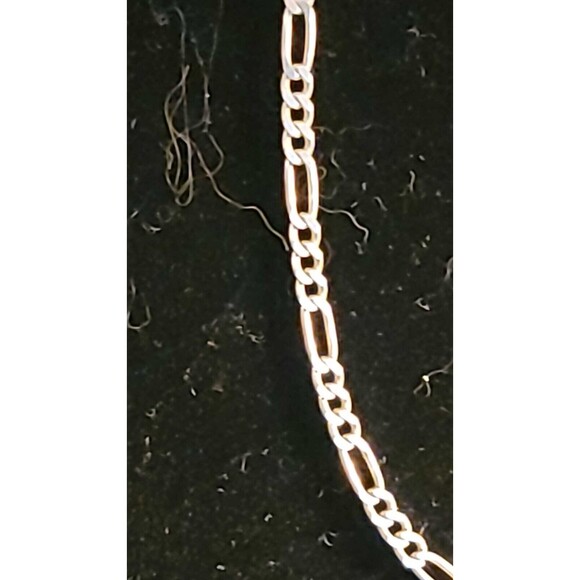 925 Silver Chain, Men Figaro, approx. 20". Sterling silver necklace. Link chain. - Picture 1 of 13